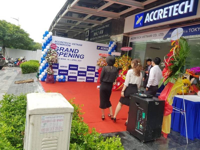 Thi công backdrop sự kiện cty ACCRETECH