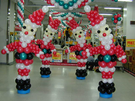 trang trí bong bóng noel