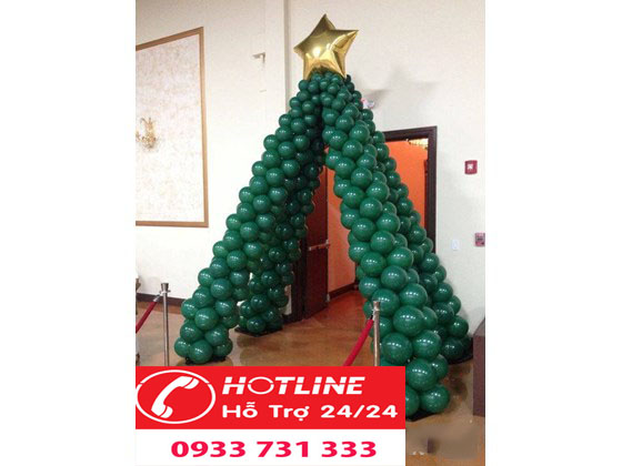 trang trí bong bóng noel