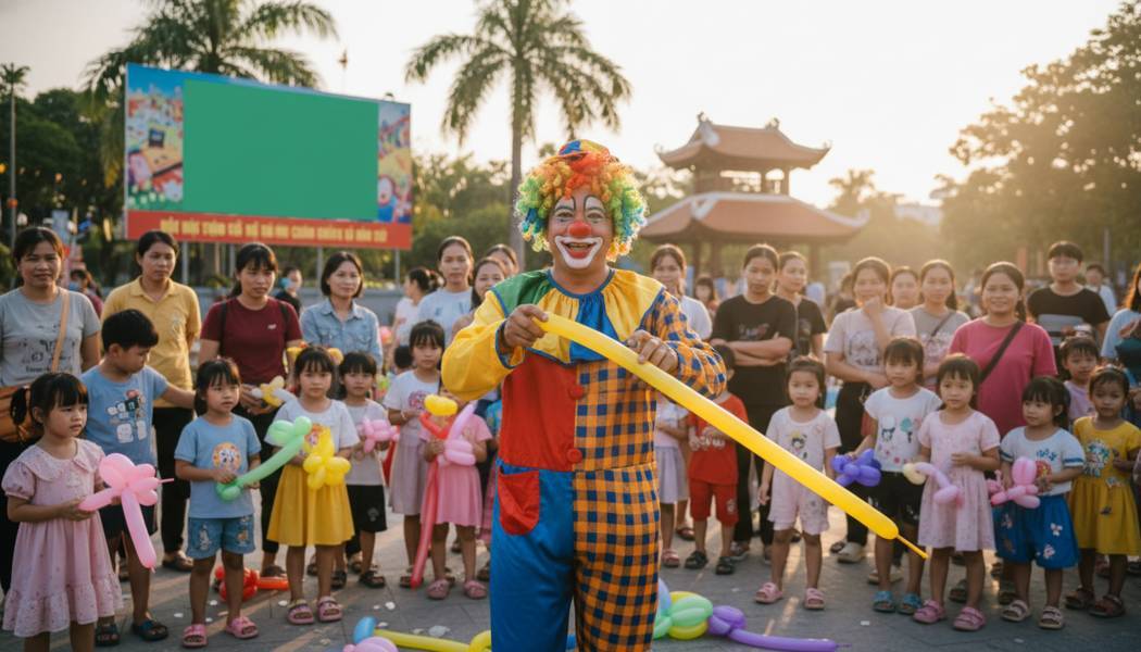  Dịch Vụ Chú Hề Vặn Bóng Tại Long An 