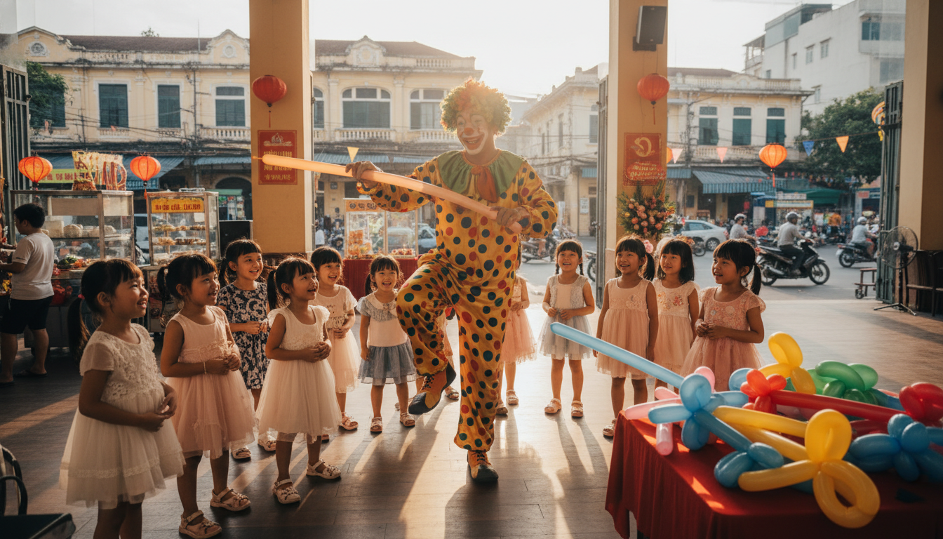Dịch Vụ Chú Hề Vặn Bóng Tại Quận 5 Dịch Vụ Chú Hề Vặn Bóng Tại Quận 5