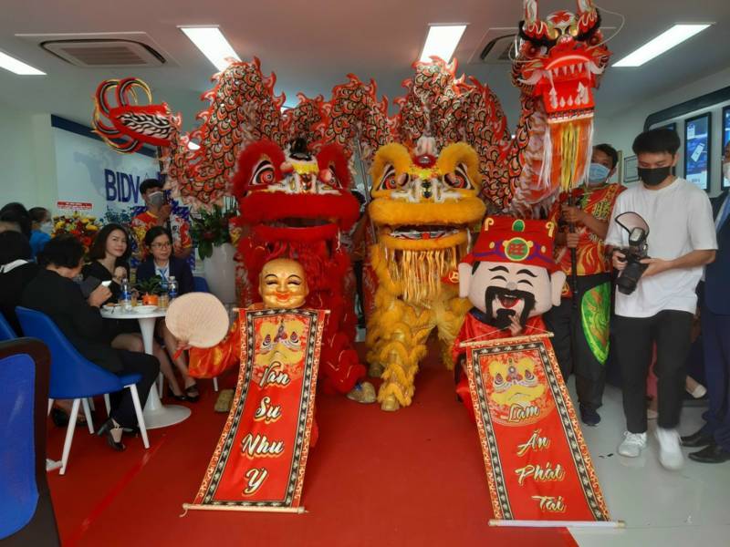 Dịch vụ múa lân sư rồng tại ngân hàng BIDV