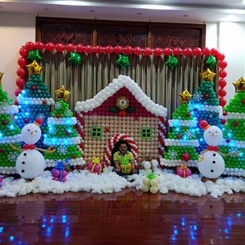 dịch vụ trang trí noel bằng bong bóng dịch vụ trang trí noel bằng bong bóng