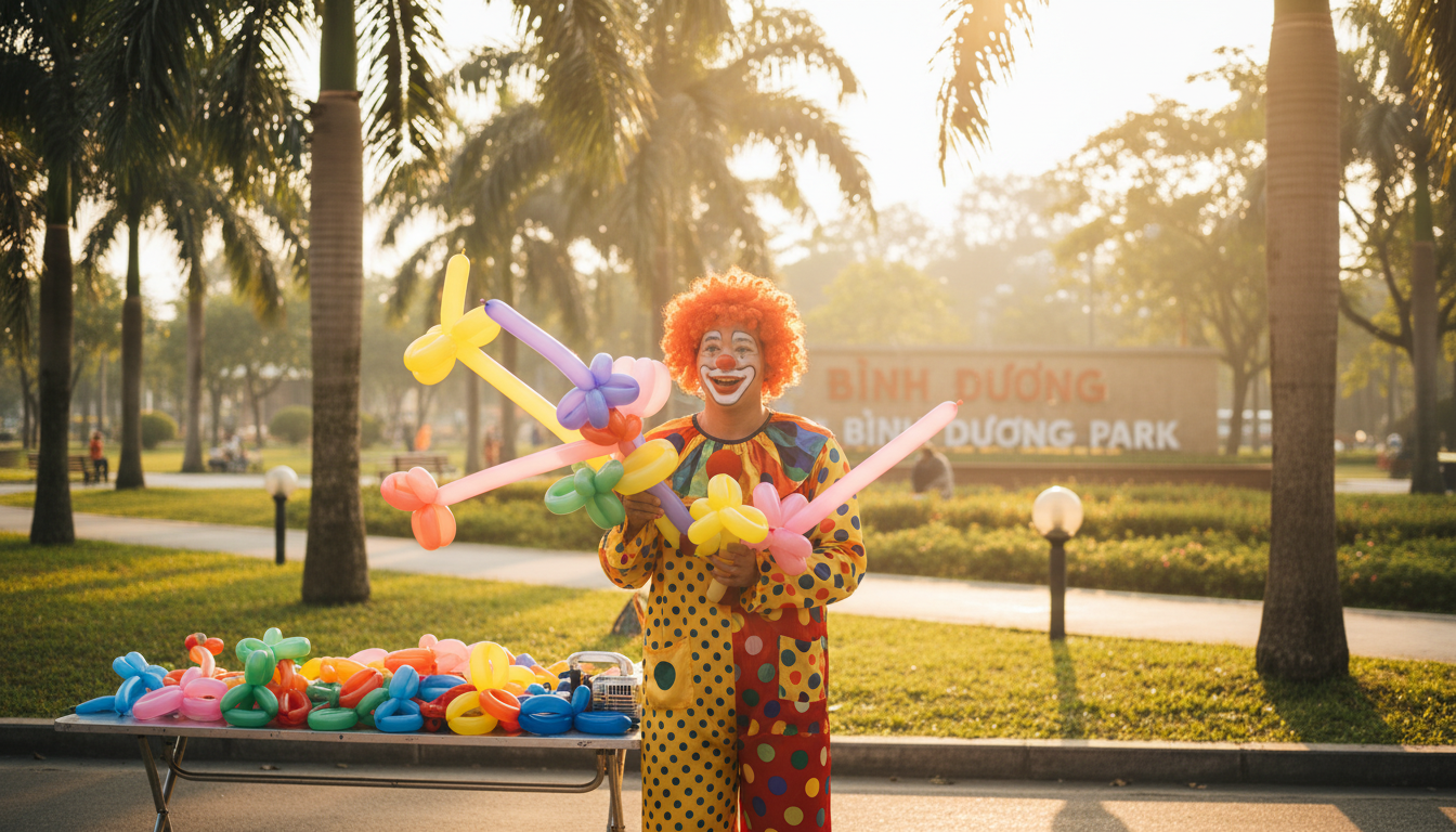 Giá Thuê Chú Hề Tạo Hình Bong Bóng Tại Bình Dương Giá Thuê Chú Hề Tạo Hình Bong Bóng Tại Bình Dương