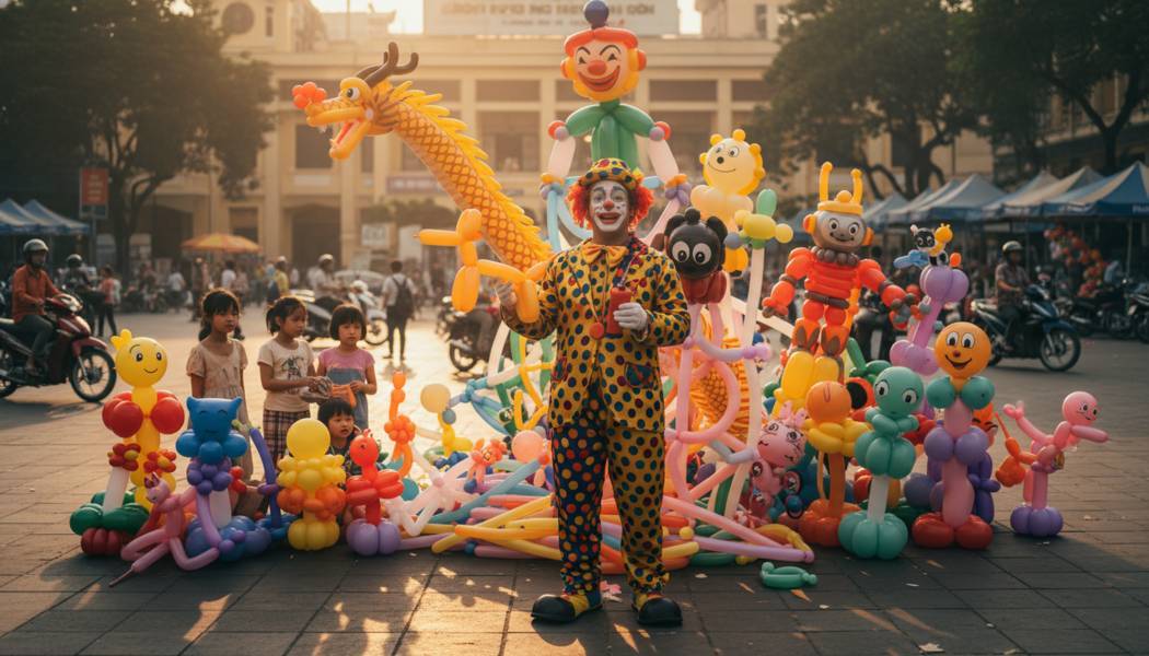 Giá Thuê Chú Hề Tạo Hình Bong Bóng Tại TPHCM 