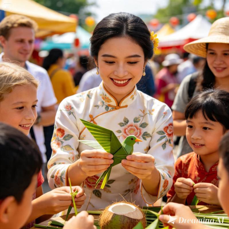 thuê nghệ nhân xếp lá dừa tại tdm bình dương-1