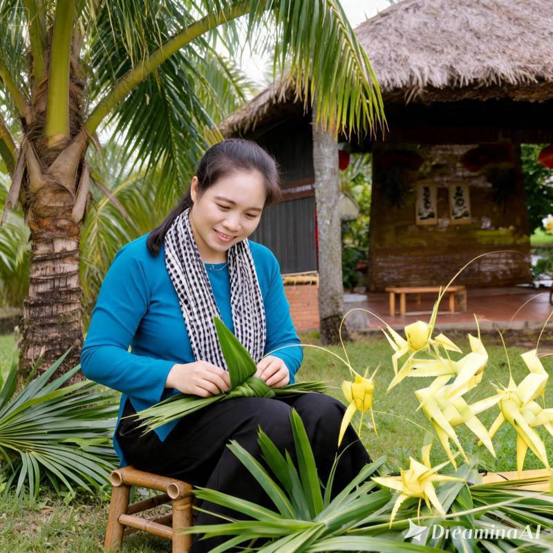 thuê nghệ nhân xếp lá dừa tại  quận 10-4