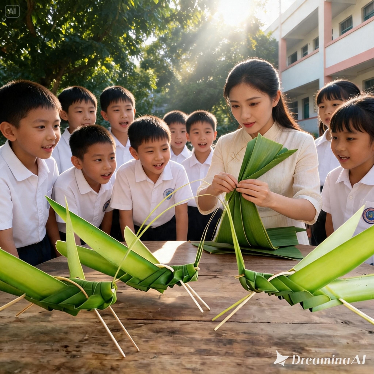 thuê nghệ nhân xếp lá dừa tại quận 5-1