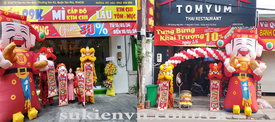 trọn gói múa lân cửa hàng nhỏ