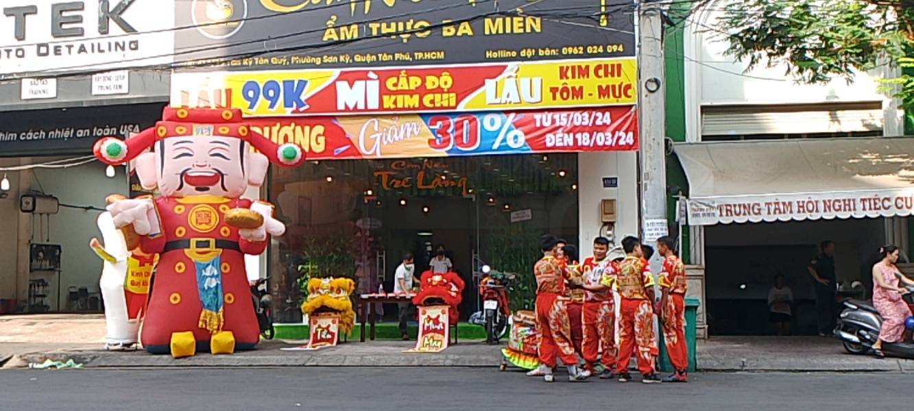 trọn gói múa lân cửa hàng nhỏ